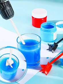 Reusable Paint Stirrer Epoxy Resin Stirrer Accessory | Small Plastic Stirring Paddle, Non-Stick Easy-To-Clean Design, Comfortable Grip, Achieve Efficient And Smooth Mixing, Suitable For Epoxy Resin, Pigments, Ceramic Glazes - Multicolor - View 5