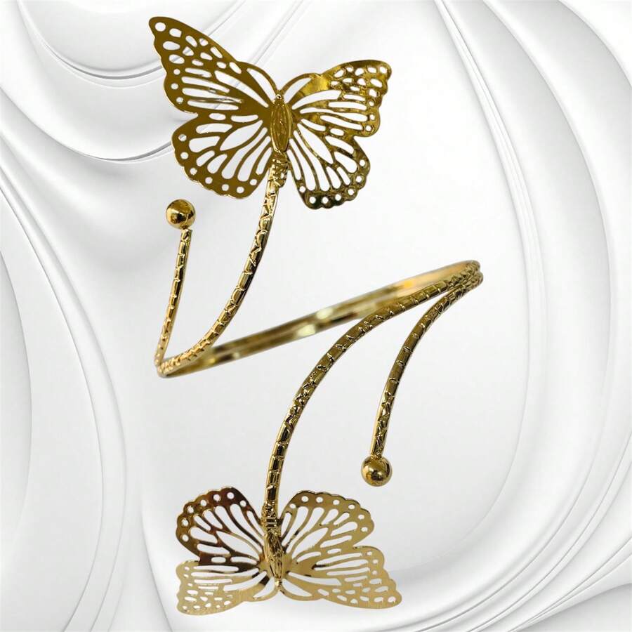 Gold Plated Forearm Bracelet - 黃金十人組 - 查看 1
