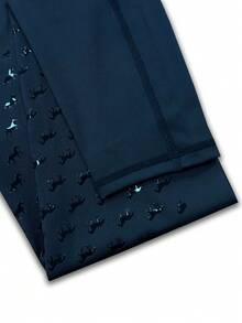 1pc Women's Elastic Equestrian Riding Pants, Full Silicone Anti-Slip Design, 80% Polyester 20% Spandex Knit Fabric, Geometric Pattern Skinny Riding Pants With Pockets, Suitable For All Seasons Riding