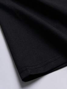 Chemise à manches courtes imprimée de manière humoristique et personnalisée, décontractée et ludique pour la vie de tous les jours, convenant à diverses occasions de loisirs. - Noir - Voir 4