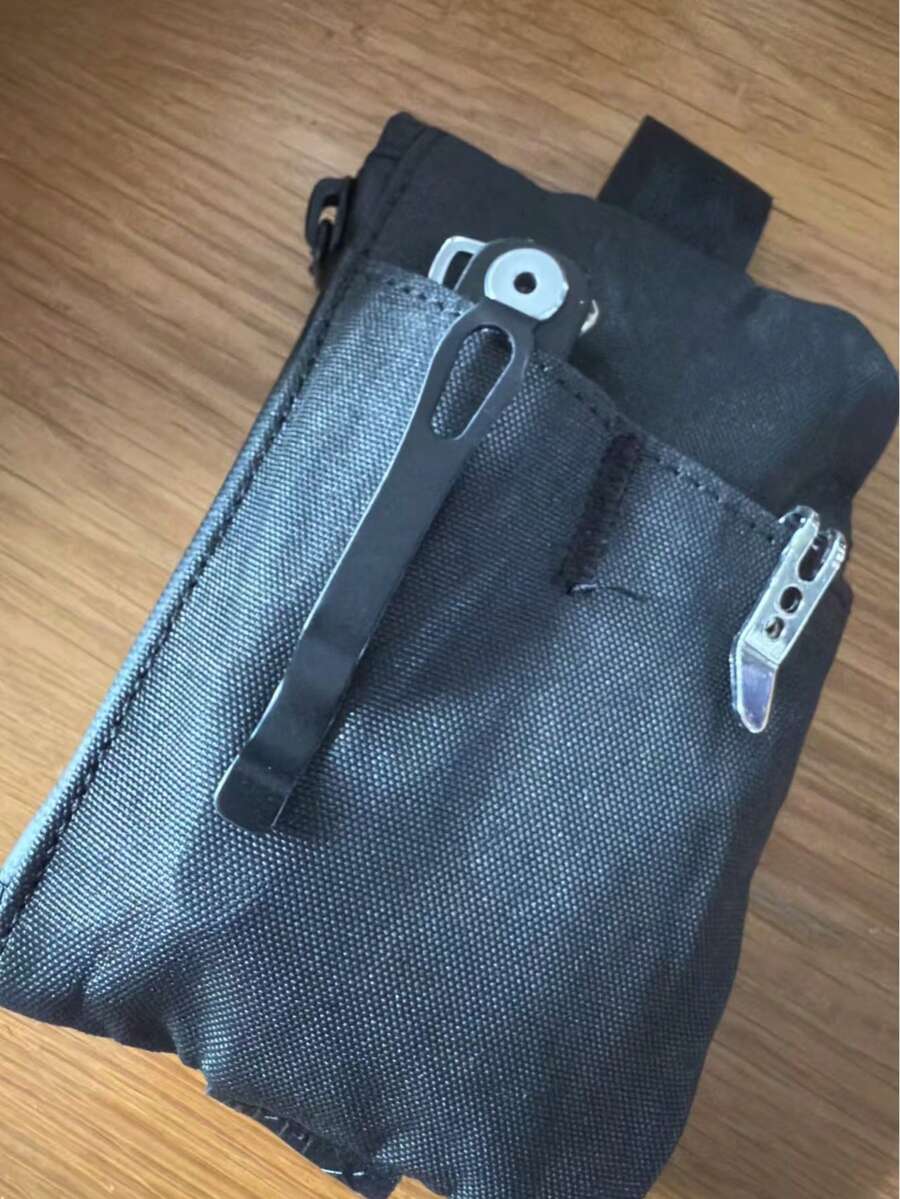 Tool DIY Parts Folding Knife Clamp Knife Clamp Accessories Making Knife Stainless Steel Back Clamp Pocket Clamp - Black - View 1