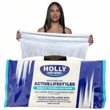 Fast Delivery-Extra-Large Body Wipe For Adults - 1 Unit - Size 24" X 12" - Individually Wrapped – Travel Essential, Rinse-Free Body Wash, Camping & Survival Gear For Hikers, Campers, Fighters, And Gym Goers - 1 - Xem 1