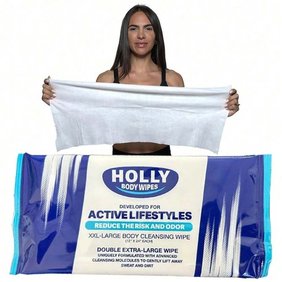 Fast Delivery-Extra-Large Body Wipe For Adults - 1 Unit - Size 24" X 12" - Individually Wrapped – Travel Essential, Rinse-Free Body Wash, Camping & Survival Gear For Hikers, Campers, Fighters, And Gym Goers - 1 - Xem 1