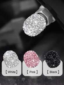 4pcs/Set Fashionable Tire Valve Caps With Artificial Diamond Bling Bling Dust-Proof For Automotive And Motorcycle Wheels, Auto Tire Valve Stem Covers, Motorcycle Tire Valve Caps - dai93 - Xem 3