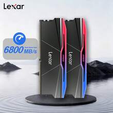 Lexar AresⅡ RGB DDR5 RAM 32GB (16GB*2) Dual Channel Kit | 6800MHz CL34 SK Hynix A-Die Chips | RGB Light Bar High-Speed Memory For Desktops Gaming PCs Overclocking Content Creation 3D Rendering - Black - View 3