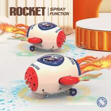 2025新款火箭、水母、章鱼玩具 | 带投影雾化灯光音乐的宇航员造型趣味毛绒玩具，ABS材质，无需电池，适合日常玩耍、圣诞节、万圣节、生日礼物 - 彩色 - 查看 7