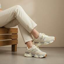 Women's Chunky Sneakers 9060 Lightweight And Soft Cushioning White Women's Sneakers - 裸體 - 查看 2