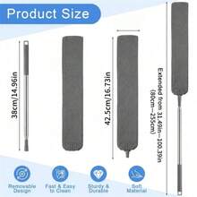 4pcs Ultra-Fine Fiber Duster Cleaning Brush Set, Extendable Dust Cleaner, Captures Dust Mites, Crevice Duster, Home Cleaning Tools