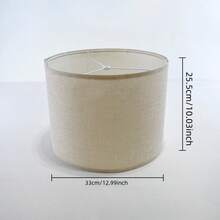 مصباح مكتب بغطاء أسطواني، غطاء مصباح كتان متوسط الحجم سهل التركيب، مناسب لمصابيح المكتب والأرضية