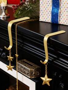 Decorative Gold Metal Hooks | For Fireplace Mantel & Tabletop, Perfect For Hanging Marigolds, Streamers And Banners For Valentine's Day Garden