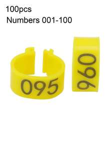 100个直径1.6厘米的塑料鸡腿环，带有001-100编号标签，适用于家禽（鸡、鸭、鹅等）识别 - 如圖 - 查看 8