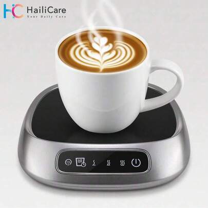  Hailicare 保温杯垫，USB 加热杯垫，智能恒温触控加热杯垫，3 档温度设置，保温杯垫，适用于水、奶茶、咖啡等饮品，家用办公两用。