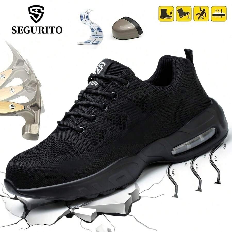 SEGURITO Men Work & Utility Shoes - 黑色 - 查看 1