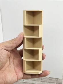 1:12 Doll House Corner Cabinet, DIY Mini Furniture Accessories, Non-Wooden, Plastic Simulated Cabinet, Corner Bookshelf, Small Ornament Display Cabinet, Miniature Scene Decor, Dollhouse Accessory - Perfect For Decorating Your Mini House - Multicolor - View 12