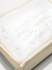 1个大容量铅笔盒，简约日式铅笔盒，多功能收纳袋，女士化妆包，洗漱包，学生文具袋，铅笔袋，背包