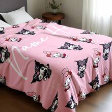 1 buah Selimut Flanel Bermotif Tema Sanrio, Nama Dapat Disesuaikan, Gaya Manis & Keren - Cocok untuk Semua Musim, Lembut, Sempurna untuk Sofa, Tempat Tidur, Luar Ruangan - Hadiah Ulang Tahun dan Liburan yang Sempurna untuk Keluarga dan Teman - MultiWarna - View 11