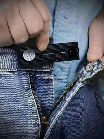 10pcs/5pcs/2pcs Elastic Waistband Extender, Adjustable Waist Extender Buckle, Waistband Extender, Elastic Adjustable Pants Extender, Pants Button Extender, Maternity Pants Elastic Button, Adjustable Button Extender, Suitable For Pants And Maternity Pants Waist Extension
