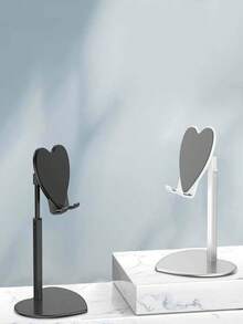 心形可调节桌面手机支架，适合搭配iPad、平板电脑使用，多功能，可用于观看电视、直播等。 - 彩色 - 查看 3