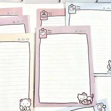 Paquete individual de 30 notas adhesivas con diseño de gato lindo y simple, para estudiar, borradores y uso de oficina - Unitalla - Ver 6