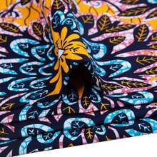 African Fabric 100% Cotton Ankara Wax Print Fabric 6 Yards Cloth For Party Dress - ColorK - 查看 5