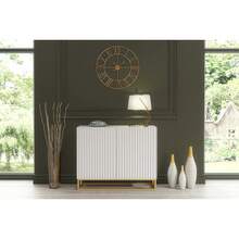 Creative Furniture Ripple Sideboard 100cm - Modern Fluted Design With Push To Open Doors - White - View 2