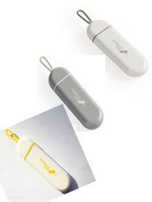 1个旅行药盒，便携式药盒，带硅胶提手，防潮口袋药盒，适用于办公室、旅行、健身房（随机橙色/黄色）