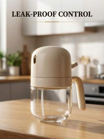 1 st. förseglad läckagesäker oljesprayflaska, kvantitativ pressflaska med en sprayning, lämplig för bakning/grillning/köksmakning/camping utomhus, oljeflaska, populär läckagesäker oljeflaska.