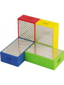 4块高密度海绵砂纸块，粒度60-1000可选，适用于木材、陶瓷、玻璃和石材。提供精细抛光效果，防堵塞，适合手工制作，可贴合曲面，干湿两用。 - 彩色 - 查看 1