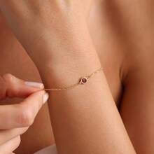 送给妈妈的个性化礼物：生日石手链、家庭生日石手链、简约生日石手链、母亲节手链 - 彩色 - 查看 9