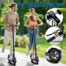 350W Adult Electric Scooter: Equipped With A 36V/10Ah Battery And 8.5-Inch Puncture-Proof Tires. It's Foldable, Features A 350W Motor, Has A Top Speed Of 25 Km/H, A Range Of 22 Miles, And A Maximum Load Capacity Of 120 Kg. It Also Comes With APP Functionality And High-Speed Performance. Suitable For Users Aged 15 To 70, It Can Be Given As A Birthday Or Christmas Gift. - màu đen - Xem 5