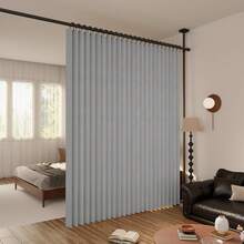 1pc Foldable Curtain Divider, Versatile Seasonal Door Curtain For Rental Apartment, Bedroom, Living Room, Bathroom And Other Scenarios, High-End Design