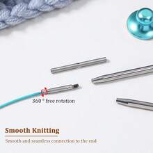 Premium Knitting Needles, Stainless Steel Circular Needles, 2.0mm-5.0mm Sizes, Sewing & Weaving Tools, Suitable For DIY Sweaters, Scarves And Other Handicraft Knitting Projects, Ideal For Knitting Enthusiasts
