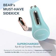 FOREO Set A Wink 'n' a Smile - BEAR 2 Eyes and Lips masajeador facial con radiofrecuencia - microcorrientes facial + 3x35 ml Sérum SUPERCHARGED Eye and Lip Contour Booster - Contorno de ojos - Artic Blue - Colocar - Ver 6