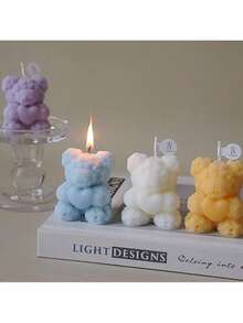 1 Stück romantische Rose Bär duftende Kerze - Premium Sojaöl + natürliche ätherische Öle Diffuser, geeignet für Heim/Raum/Hochzeitsdekoration, Studentenaustausch/Homestay Atmosphäre, Paargeständnis, Abschluss, Valentinstag, Neujahr, Geburtstag, Erntedankfest