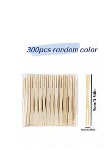 100/200/300pcs Appetizer Bamboo Skewers, Toothpicks, Cocktail Sticks, Snack Skewers, Natural Wooden Sticks, Suitable For Fruit, Cooked Food - Mini Food Skewers, Party Supplies For New Year, Ramadan, Wedding, Birthday - Multicolor - View 13