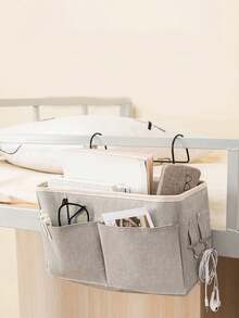 Multifunctional Fabric Wall-Mounted Storage Organizer Bag, Multi-Pocket Bedside Hanging Basket, Suitable For Dorms And Various Room Types, Student Bedside Bed Sheet Storage Bag - Multicolor - View 2