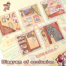 2 Sheets 27.5*21cm Large Size Miniature Scene Stickers, 2 Pattern Options, Includes 2 Sheets Pet Stickers + 1 Sheet Scene Cardboard + 1 Sheet Reference, Suitable For Christmas, New Year, Holiday Party, Gifts, Envelopes, Cards DIY Decoration, PVC Sticker Scrapbook Supplies Scrapbooking - Cartoon Landscape Stickers - View 10