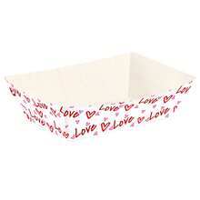 2pcs/4pcs Valentine's Day Theme Party Baking Trays, Valentine's Day Decorative Baking Dessert Cake Large Paper Trays, Valentine's Day Disposable Paper Heart Trays, Suitable For Holidays, Valentine's Day, Parties, Thanksgiving, Mother's Day - Multicolor - View 5