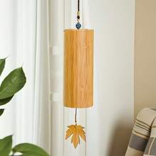 Handmade Japanese Bamboo Wind Chimes, With A Retro And Soothing Tone, Perfect For Indoor And Outdoor Decoration. Ideal For Courtyards, Balconies, And Wedding Settings. Battery-Free, Making Them A Great Gift For The Holidays. - Bamboo and Wood Color - View 4