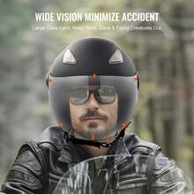 Motorcycle Helmets - Motorrad 3/4 Helm Europäische Version M-code - View 4