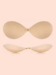 1 Pair/2 Pairs Invisible Strapless Adhesive Silicone Bra Cups, Sexy Backless Bra Lift Cleavage Enhancer For Dresses, Gowns, Small Bust