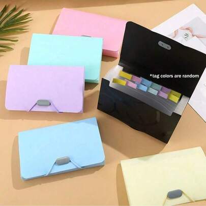 แฟ้มใส่เอกสารแบบ Accordion สีสันสดใส, ออร์แกไนเซอร์หลายชั้นพร้อมป้าย, เหมาะสำหรับบิลและเอกสารขนาด A6, ซองใส่เอกสาร, กระเป๋าสตางค์มัลติฟังก์ชั่น, กลับไปโรงเรียน, อุปกรณ์การเรียน, ชุดเครื่องเขียนอุปกรณ์สำนักงาน, ของตกแต่งเดสก์ท็อป, คริสต์มาส