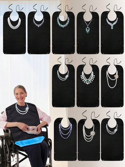 1 st matförkläde för vuxna, justerbart spänne och rem, smuluppsamlare, återanvändbart och maskintvättbart, lämpligt för kvinnor och äldre, perfekt present till mammor