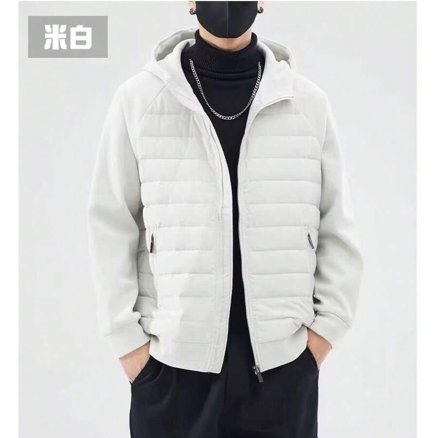 Men Outdoor Winter Coats - White - View 1