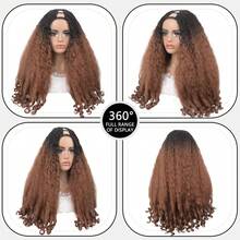 Joyluck Afro Curly U Part Wig - No Glue/Clips Needed, Synthetic Fluffy Soft Curls For Women Daily Wear, Parties, Photoshoots Hair Wig - Multicolor - View 6