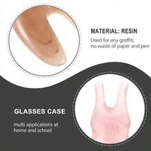 LALAFINA Peine Raspador De Masaje Para Cuero Cabelludo Y Rostro 2 Piezas Con Tenedor Guasha En Forma De Y Para Estimulación De Puntos De Acupuntura Y Alivio De Tensión - Rosa - Ver 6