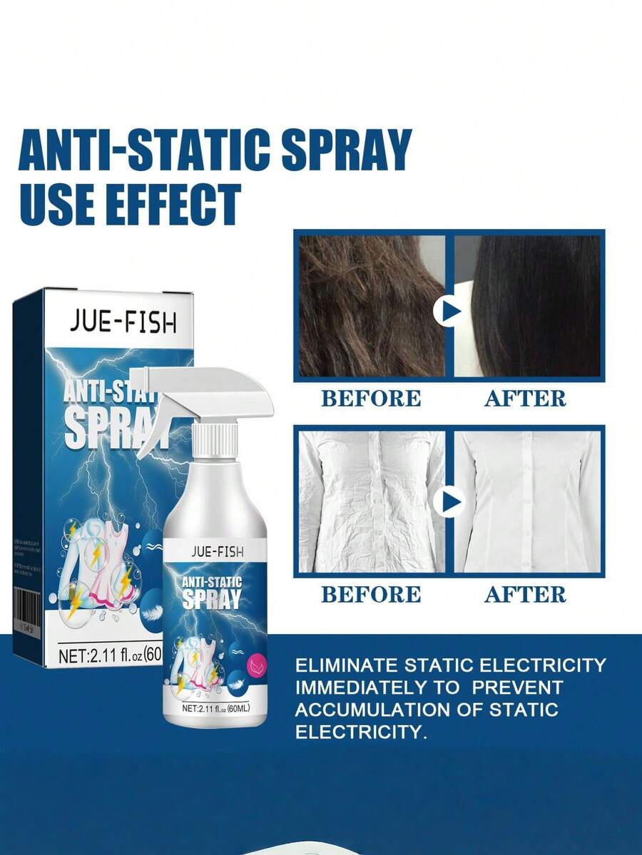 Anti-Static Spray, Household Clothes, Bedding, Down Jacket, Hair Anti-Static Spray
