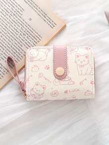 Dompet Mini Wanita, Motif Kucing Lucu, Dompet Koin Kecil dengan Resleting, Banyak Slot Kartu, dan Tali Pergelangan Tangan - Ringan dan Portabel, Dapat Menyimpan Uang Tunai, Kartu Identitas, dan Koin, Dompet Pendek Kapasitas Besar, Dompet Koin Kulit Imitasi yang Modis dan Menggemaskan, Cocok untuk Penggunaan Sehari-hari, Bepergian, dan Hadiah Ideal untuk Teman dan Keluarga. - MultiWarna - View 11