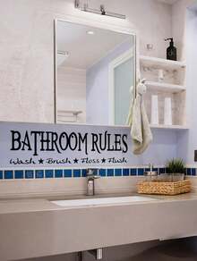 Brodark 浴室墙贴，卧室房间装饰墙贴，浴室自粘墙贴，洗手间墙贴