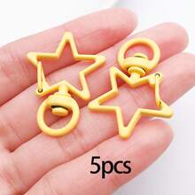 5pcs Colorful Star-Shaped Keychain Lobster Clasp Key Hook Keychains Hook For DIY Jewelry Making Findings Accessories Craft Supplies 24x33mm - Star - View 17
